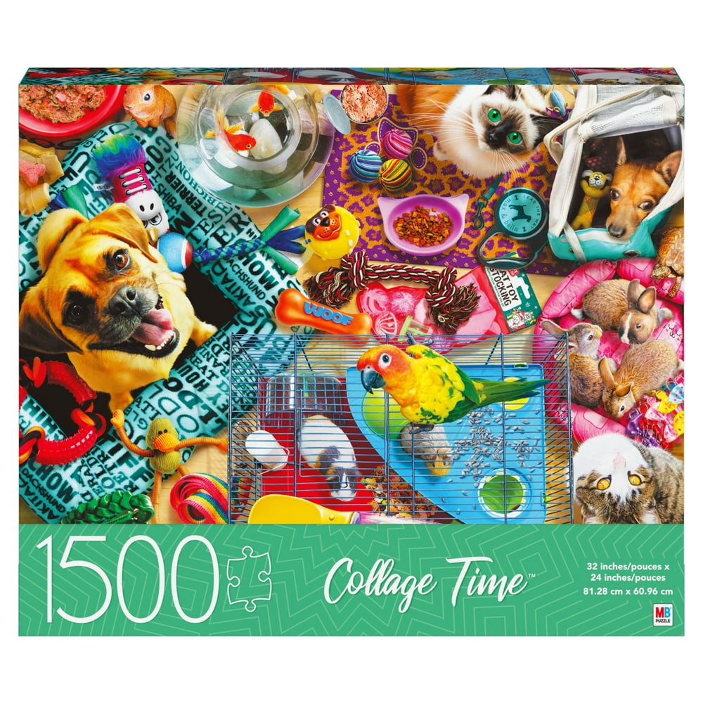 Cardinal Games 1500Piece Collage Time Jigsaw Puzzle, Pets Walmart