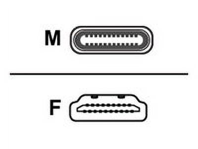 AddOn 8in USB C 3.1 Male to HDMI Female Black Cable 4K 30Hz