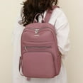 thumbnail image 4 of Grand Sac à Dos Léger pour Femmes, Grande Capacité, Mode Décontractée, Cuir Souple, Sac à Dos de Voyage en Plein Air, Sac d'École pour Étudiants, Sac de Voyage pour la Rentrée Scolaire, Bagage à Main, 4 of 4