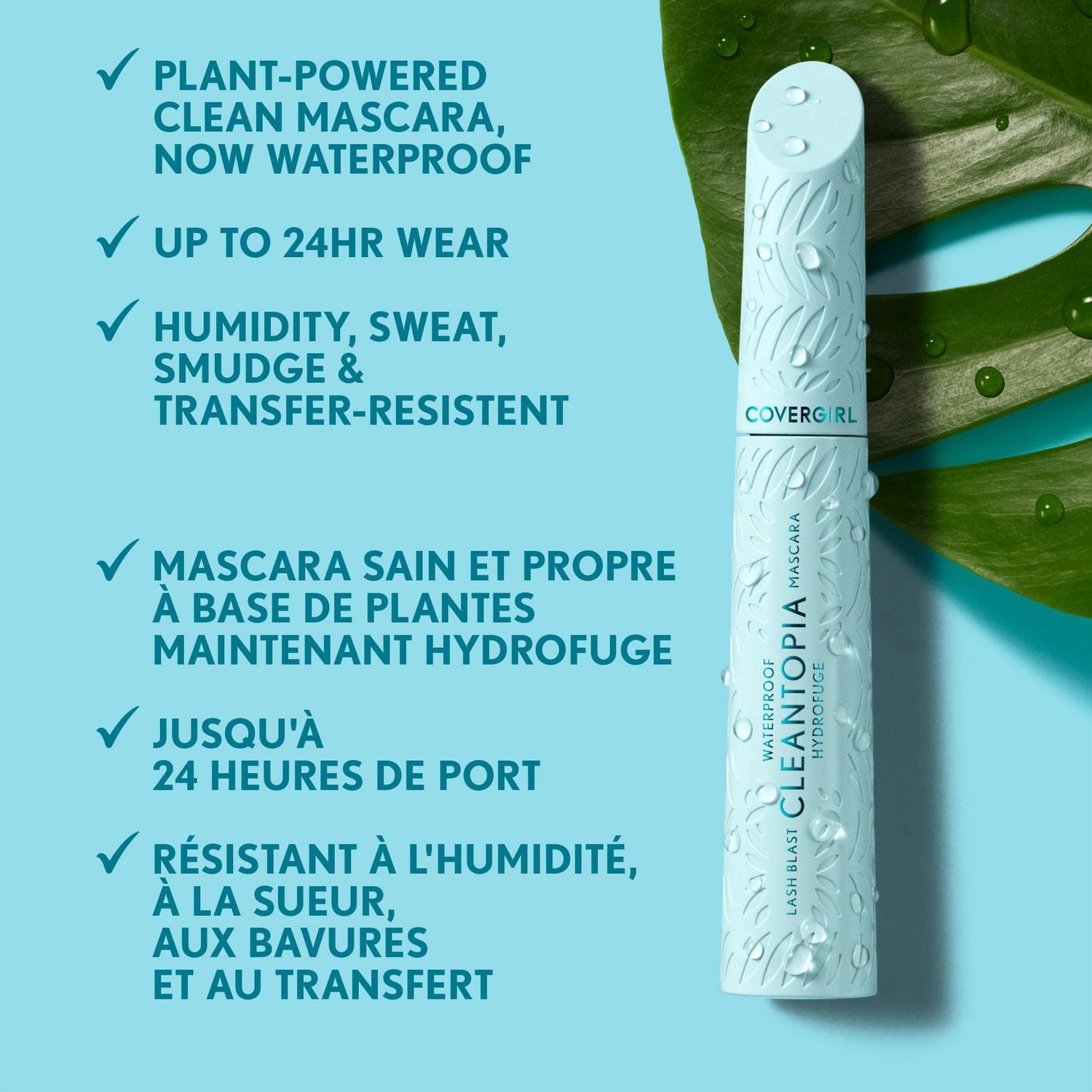 COVERGIRL Lash Blast Cleantopia Mascara, Volumizing, Plant-powered Clean Vegan Formula