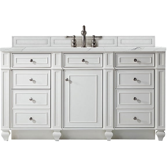 James Martin Vanities 157-V60S-BW-FENC Bristol 60" Free Standing Single Basin Hardwood