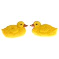 thumbnail image 1 of Estatuillas de amarillo Escultura Animal de Resina Estatuas para Ornamentos de Césped - 10.5x7cm (1 Par), 1 of 7