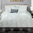 thumbnail image 2 of Elegant Comfort Amy 12-Piece Oversized Comforter, Bed-in-a-Bag Including 6-Piece Sheet Set Featuring Smart Pockets and Matching Decorative Pillows, Amy 12PC Oversized Comforter, Cali King, Ivory, 2 of 3