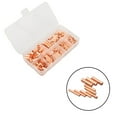250Pcs Gt16Mm Copper Tube Butt Wire Ferrule Cable Crimp Connectors