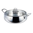 thumbnail image 2 of Venus Stainless Steel Low Stock Pot with Glass Lid 4.2-qt. (4 L) Soup Pot Low Casserole Cooking Pot Suitable for Induction Stove Cookware, 2 of 9