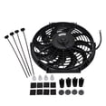 thumbnail image 2 of Ventilador de refrigeración de radiador eléctrico, dispositivo de refrigeración de motor negro de 12 pulgadas, 10 cuchillas, 12V, Universal, 2 of 9