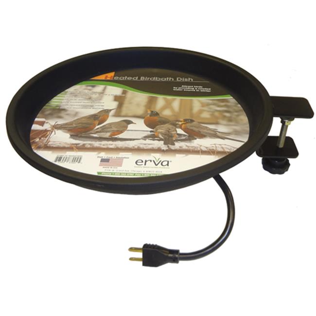 Erva BA1HSL Heated Bird Bath Clamp Mount, Black