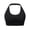 Black, variant on Women's Backless Halter Sports Bra, Adjustable Neck Strap, Longline Wireless Nylon Yoga Bralette (White,2XL)