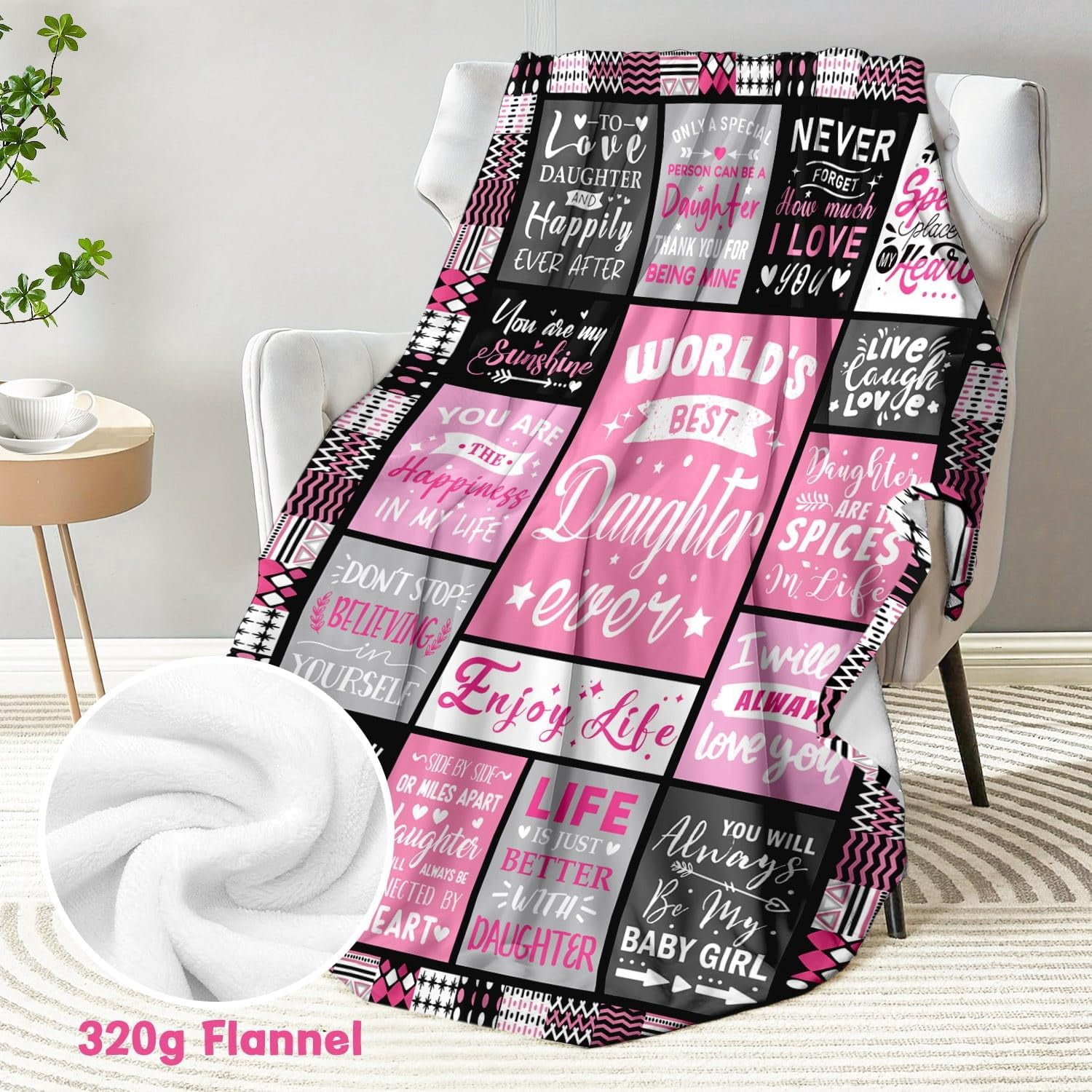 Daughter Gifts Daughter Birthday Gift Daughter Gifts from Mom Dad Birthday Gifts for Daughter Adult Christmas Valentines Day Mothers Day Birthday Gifts for Daughter to My Daughter Blanket