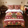 thumbnail image 3 of Manfei Nutcracker Queen Bedding 7 Pieces Christmas Bedding Comforter Set Queen, Red Gold, Xmas Reversible, 3 of 6