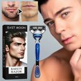 thumbnail image 3 of Recortadora de barba Wdftyju Mini maquinilla de afeitar para el cuidado de la barba facial para hombres calvos, 3 of 9