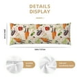 thumbnail image 3 of Easygdp Cute Vegetables Long Body Pillowcase - Super Soft Microfiber Body Pillow Case - Envelope Closure, Cool, Anti-Fading- 20x54 in, 3 of 8