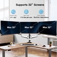 thumbnail image 2 of Soporte triple para monitor HUANUO Full Motion para pantallas LCD de 17 a 32 pulgadas, 2 of 8