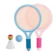 thumbnail image 5 of Raqueta de tenis de bádminton con pelota de volante de bádminton para entrenamiento Azul rosado Cola Raquetas de bádminton, 5 of 8
