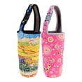 thumbnail image 1 of Portavasos de neopreno aislado, 2 uds., bolsa para tazas de café, agua protectora campo rosa Cola Portavasos, 1 of 8
