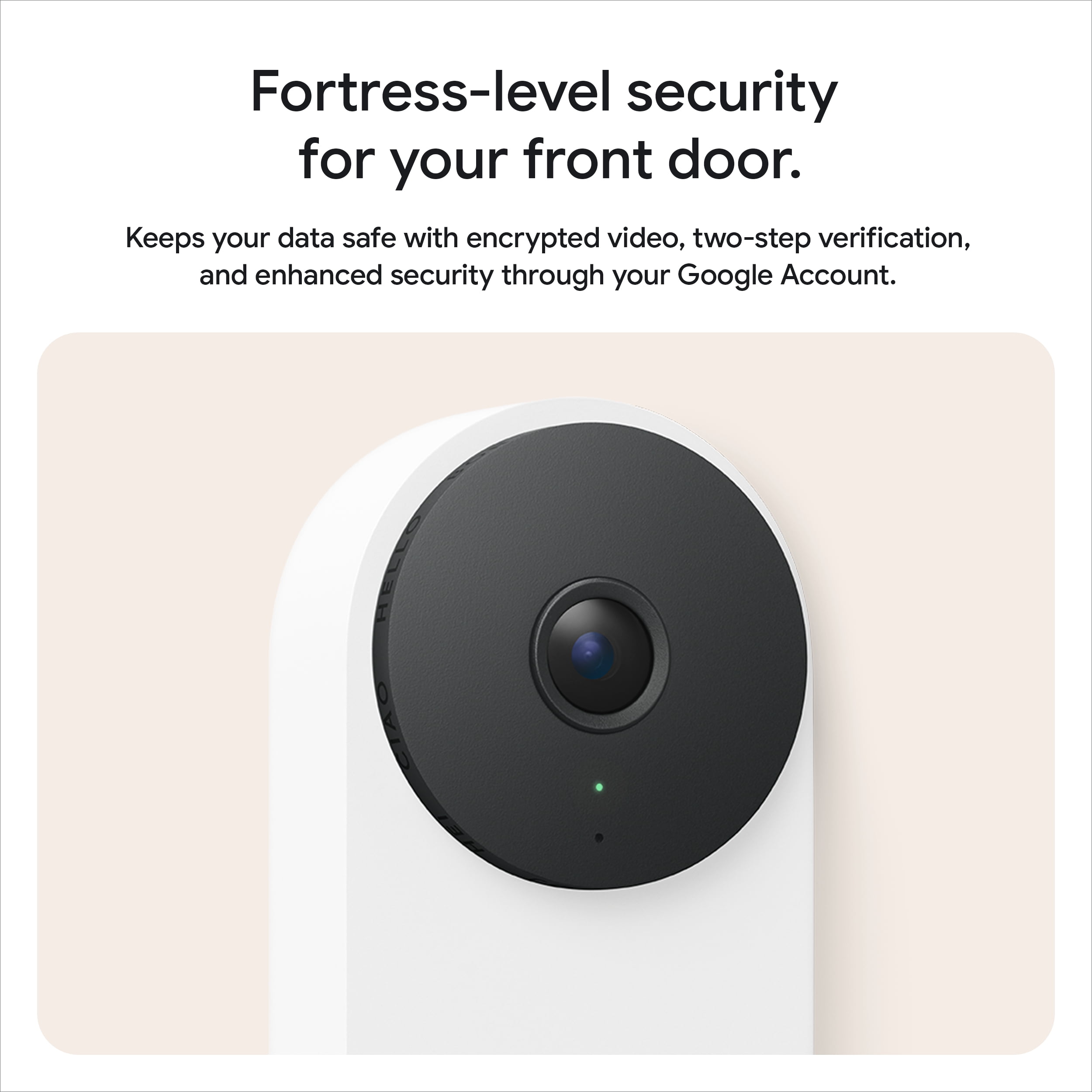 Google Nest Doorbell (Wired, 3rd Gen) - &nbsp;Snow