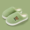 thumbnail image 4 of Cute Fuzzy Slippers for Women Cartoon Bear Comfy Plush Winter Fleece Lined Cloud Pillow House Slides Shoes, 4 of 5