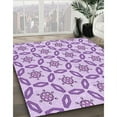 thumbnail image 3 of Ahgly Company Machine Washable Indoor Rectangle Transitional Medium Orchid Purple Area Rugs, 7' x 10', 3 of 7