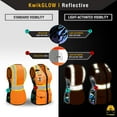 thumbnail image 2 of KwikSafety (Charlotte, NC) TIGER QUEEN Safety Vest for Women (IRIDESCENT Design) 9 Pockets Premium Class 2 Custom High Visibility ANSI OSHA Reflective Construction with Zipper | Orange Extra Small, 2 of 6