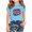 Blue, variant on AUNVITO Kids British Flag Print Casual Loose Fit Round Neck Short Sleeve T-Shirt Comfortable Top