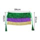 thumbnail image 3 of Falda de hierba de color carnaval para mujer, vestido de fiesta con flecos, accesorios decorativos, protector facial de poliéster para mujer, 3 of 7