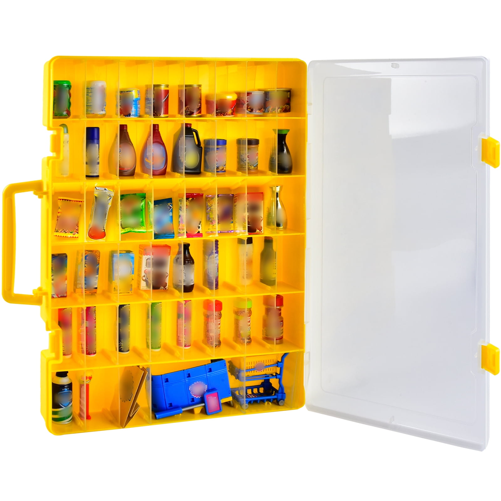 Case for Mini Brands Toys Series 1 2 3 Mystery Capsule Real Miniature  Collectible Kit, Storage Organizer Holder for Mini Mart Collection (Box  Only) Yellow 