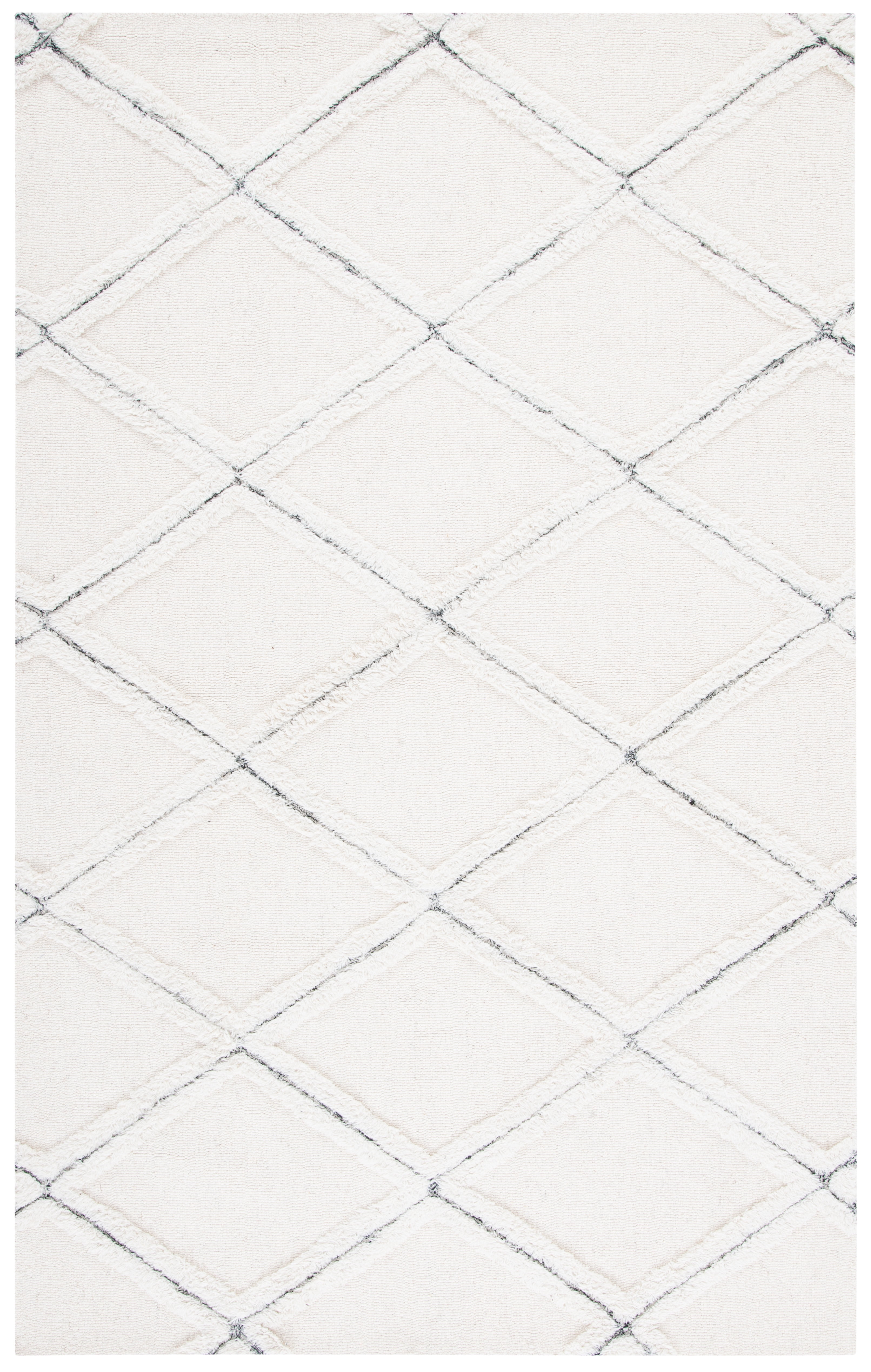 SAFAVIEH Casablanca Jaymz Diamond Area Rug, Ivory, 5' x 8'