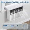 thumbnail image 2 of Aprafie 6000 BTU U-Shaped Window Air Conditioner with Remote Control, Open Window Flexibility, Cools up to 270 Sq.ft, 115V, White, 2 of 9