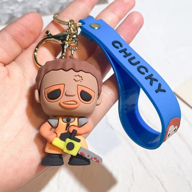 Llavero creativo de película de terror, colgante de muñeca Chucky de dibujos animados, llaveros de coche, bolsa, regalos de joyería Punk, nuevo, venta al por mayor