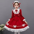 thumbnail image 5 of Mercatoo Kids Girls Dresses Patchwork Ruched Bow P𝐚rty 𝐂osplay 𝐋olita Dress Pageant Gowns Dress Clothes for Girls, 5 of 6