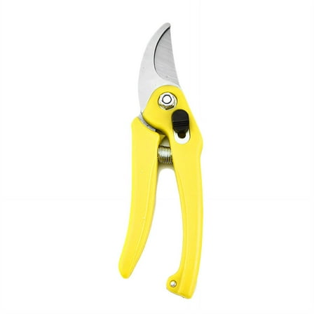 FACEGA Pruning Shears Stainless Steel Blade Non-Slip Handle Garden Shears Safety Lock Yard Tools 17.5x4.5cm,Yellow