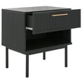 thumbnail image 5 of SAFAVIEH Axelle Modern 1 Drawer Nightstand,Black/Gold, 5 of 14
