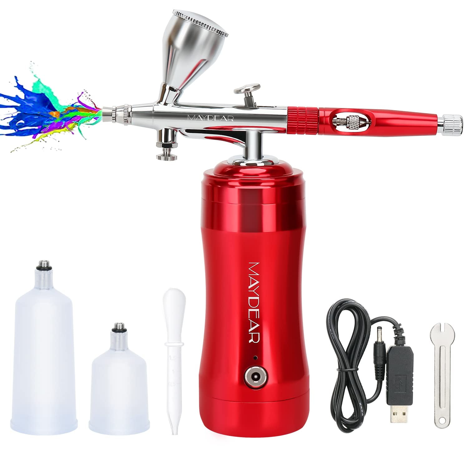 Maydear Portable Cordless Airbrush Kit, Mini Handheld Cake Airbrush
