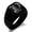Black, variant on Stainless Steel Letter D Initial Royal Monogram Engraved Engraved Square Flat Top Biker Style Polished Signet Ring