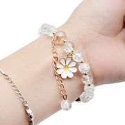 6pcs Charm Bracelets for Girls, Sparkly Beaded Cute Bracelets for Kids