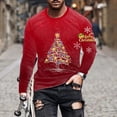 thumbnail image 2 of Hombres Casual Navidad Divertido 3D Impresión digital Jersey Cuello redondo Blusa de manga larga Camiseta Pompotops oipoqjl3037, 2 of 3