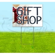 Gift Shop (18" x 24") Yard Sign, Includes Metal Step Stake