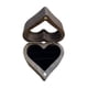 thumbnail image 2 of Caja de madera para anillos de boda, elegante y portátil, con forma de corazón, para guardar joyas, para propuestas de matrimonio o cumpleaños., 2 of 8