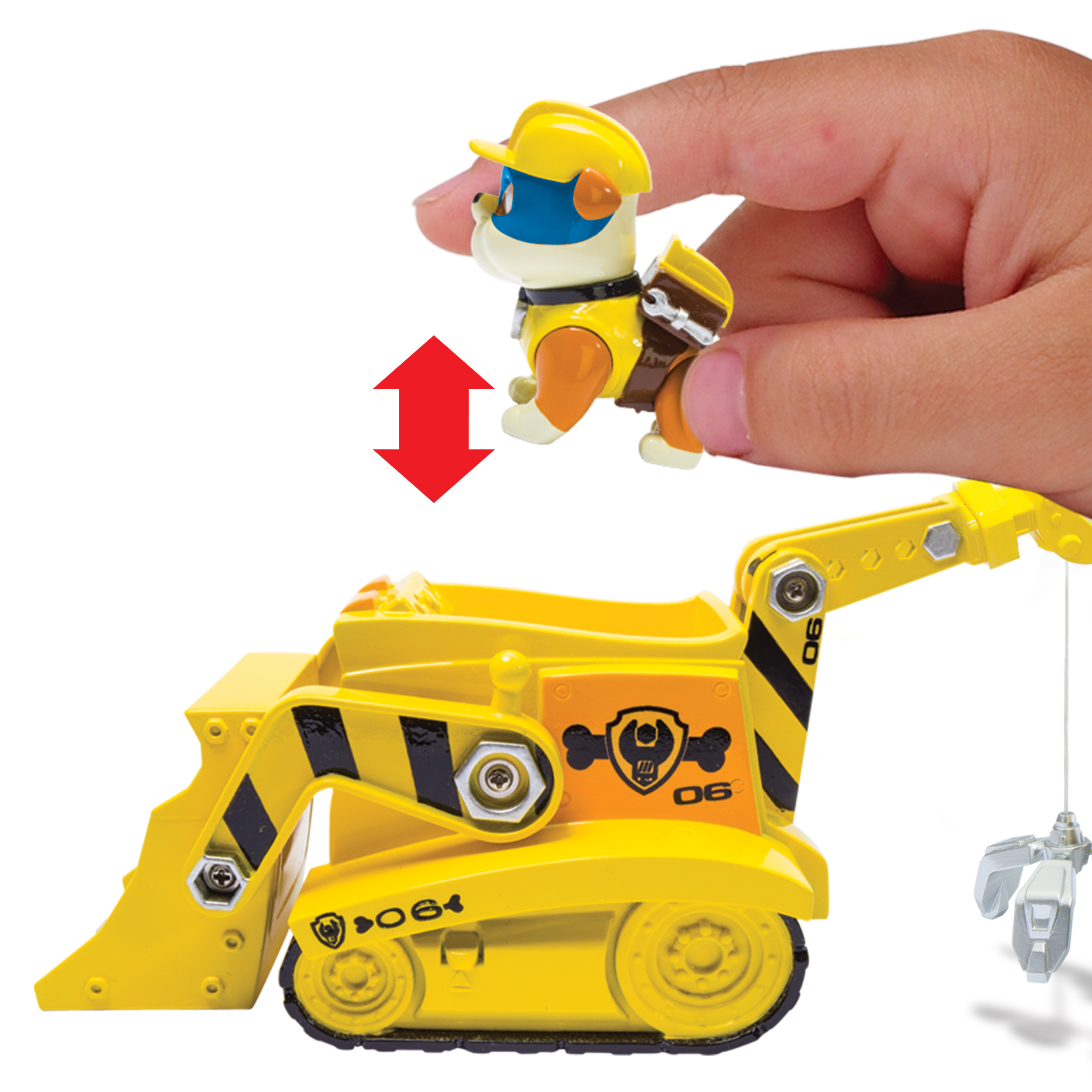Paw Patrol Super Pup Rubble's Crane, Vehicle and Figure - image 4 of 6