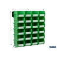 thumbnail image 2 of Triton Products® Green Polypropylene Bins; 24 Interlocking Bins With 2 Wall Mount Rails, 2 of 7