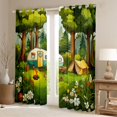 thumbnail image 2 of Erosebridal Teens Cartoon Tent RV Car Black Out Curtains,Girls Boys Chic Flowers Camping Theme Curtains Pack of 2 (42x63 Each),Super Cozy Room Decor, 2 of 6