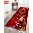 thumbnail image 5 of 3D Christmas Santa Claus Anti-slip Kitchen Room Floor Mat Flannel Carpet Rug, 5 of 5