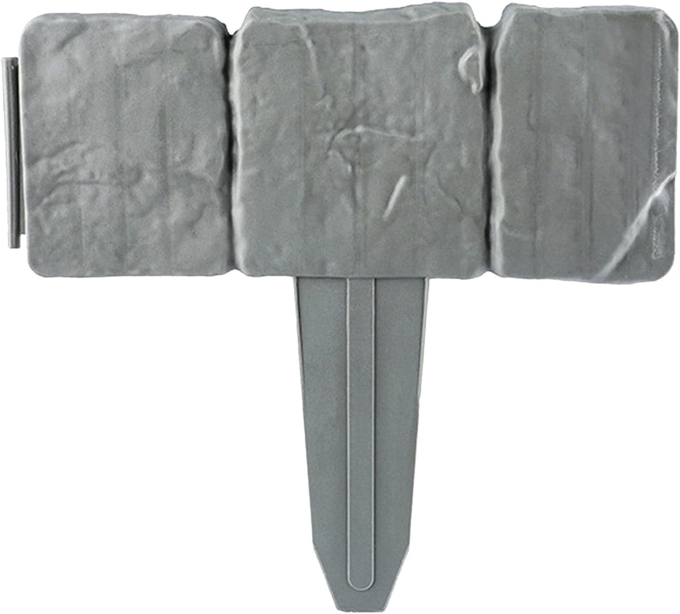 Imitation Stone Garden Fence,Stone-Like Garden Edging Border,Stone Landscape Edging,Landscape Decor Decorative Panels Flower Bed Path Lawn Outdoor Picket Yard Grass Edge (Grey, 20PC)