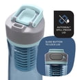 thumbnail image 6 of Contigo Clybourn Plastic FreeFlow Filter Water Bottle with AUTOSEAL Lid 24 oz., Dark Ice, with Replacable Filter, 6 of 9