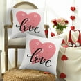 thumbnail image 6 of Pillowcase Valentine's Day Pillowcase Heart Shaped Patterns Sofa Cushion Festive Ambiance Decoration Living Room And Bedroom Decoration 45*45cm, 6 of 7