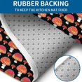 thumbnail image 4 of Red Orange Mushroom Black Pattern Bathroom Rugs Sets 3 Piece,Toilet Cover Set,Absorbent Non Slip Bathroom Mats Sets with U-Shaped Contour Rug Toilet Rug Set, 4 of 5