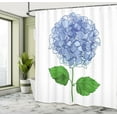 thumbnail image 4 of Ambesonne Hydrangea Shower Curtain, Simple Flower Blooms, 69"Wx75"L, Ceil Blue Fern Green, 4 of 4