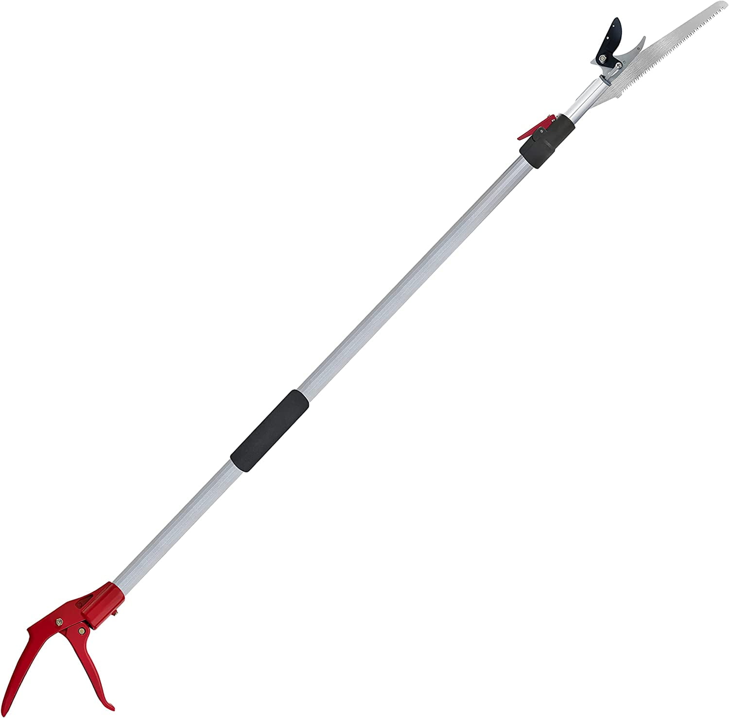 Telescoping Fruit Picker Branches Bypass Lopper Mesoga 5.6-13 Foot Extendable Tree Pruner Long Reach Pole Saw Cut and Hold Pruning Trimmer 