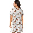 thumbnail image 2 of Bixox Rabbit And Squirrel Pattern Women's Nightgown, Soft & Breathable Sleepwear, Round Neck Knee-Length Pajama Dress,Loungewear for Home & Sleep, 2 of 7