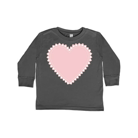 

Inktastic Pink Valentine s Day Heart Gift Toddler Boy or Toddler Girl Long Sleeve T-Shirt